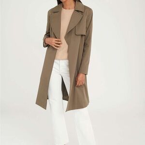Cuyana Olive Classic Relaxed Trench Coat NWT